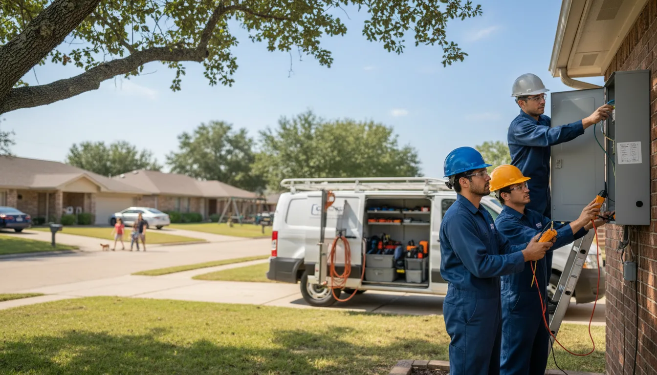 Certified electrician providing emergency electrical services in Kirkman, IA